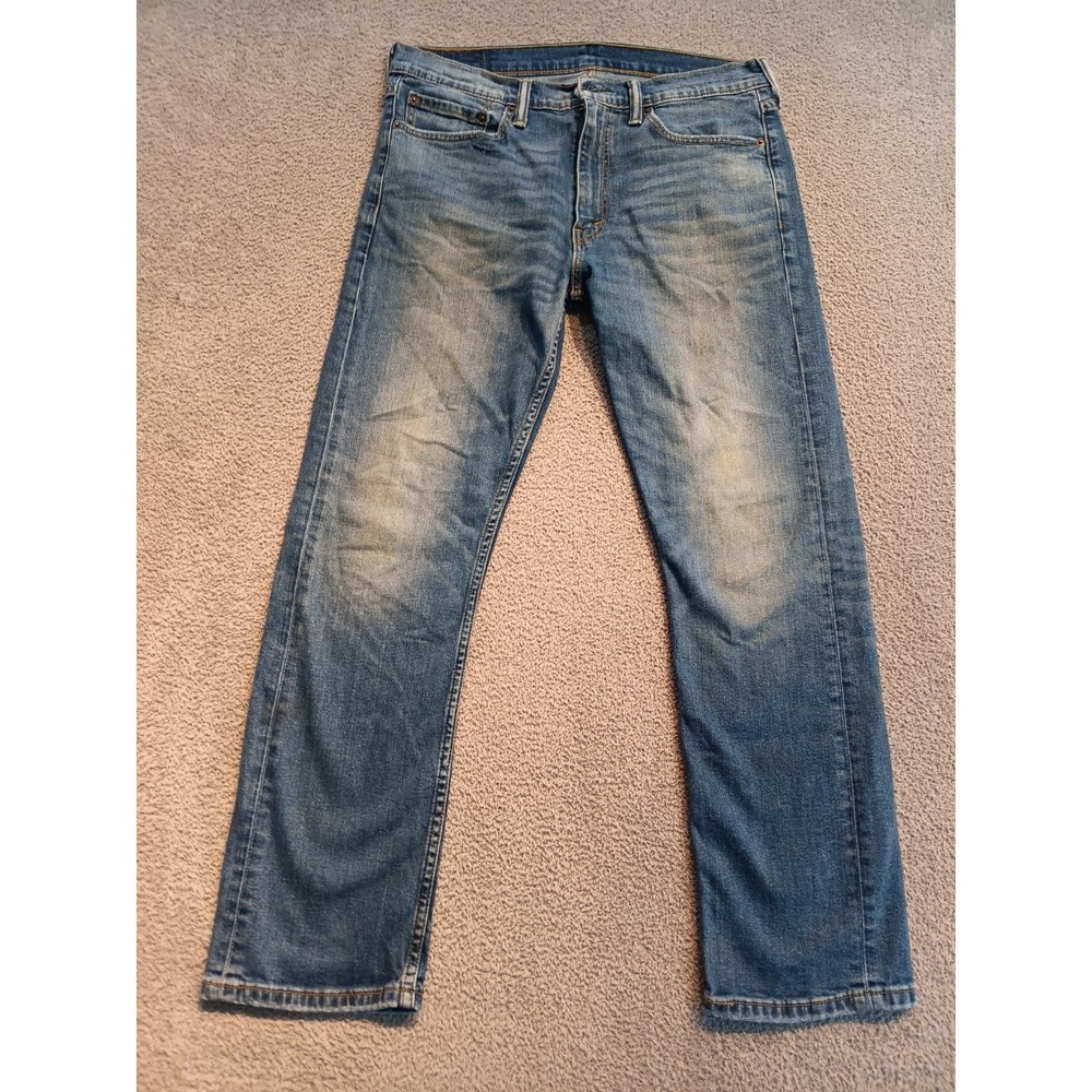 Levi's 513 Slim Straight Men's W34 L30 Blue Medium Wash Denim Jeans‎